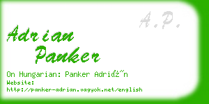 adrian panker business card